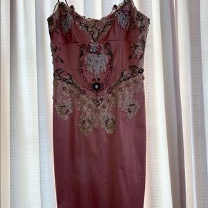 Mandalay pink midi evening dress